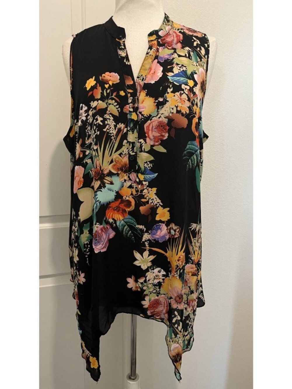 Spense Woman 1X Botanical Floral Top Meadowcore Boho Garden Romance Fairycore